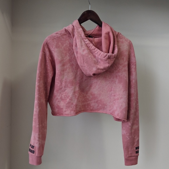 Custom Bleached Cropped Hoodie - Picture 4 of 6